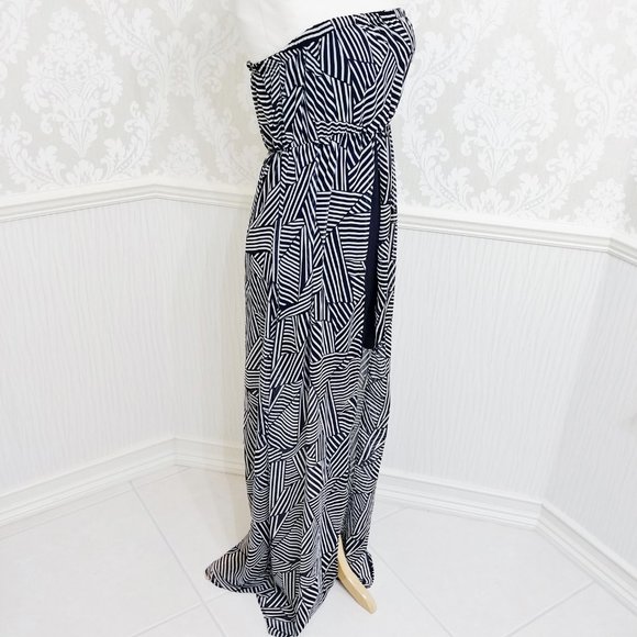 Papaya Bodycon Strapless Dress Long Sheer Sides Beach Vibes Juniors Size Small - Picture 3 of 5